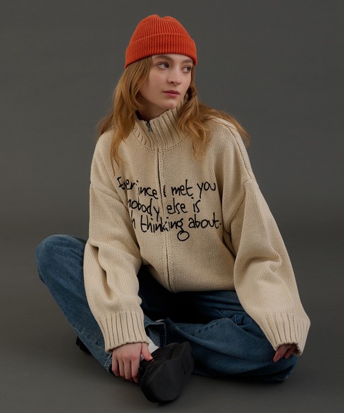 ロゴドライバーズニット（ニット/セーター）｜MUHET（ミュエータ）