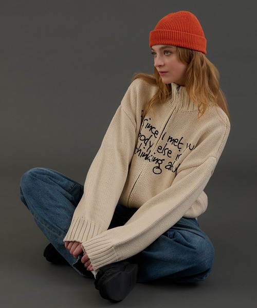 ロゴドライバーズニット（ニット/セーター）｜MUHET（ミュエータ）