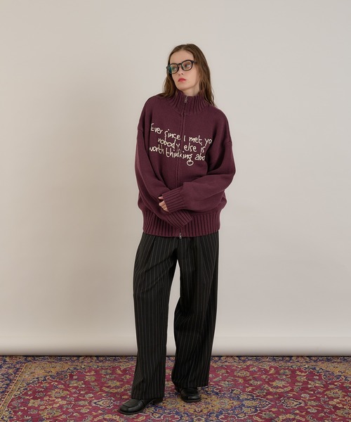 ロゴドライバーズニット（ニット/セーター）｜MUHET（ミュエータ）