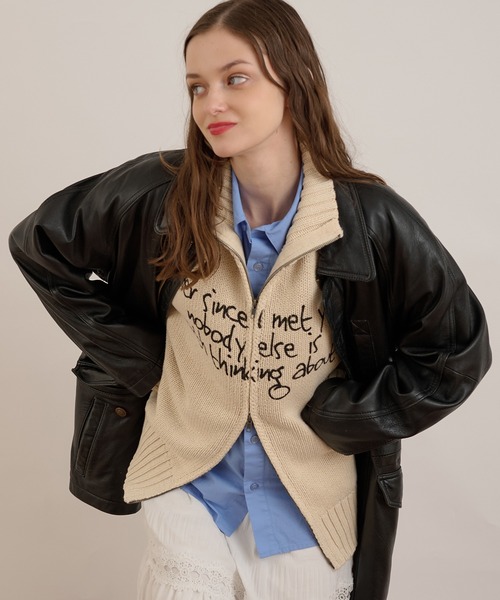 ロゴドライバーズニット（ニット/セーター）｜MUHET（ミュエータ）