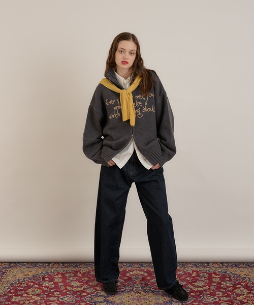 ロゴドライバーズニット（ニット/セーター）｜MUHET（ミュエータ）