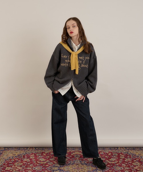 ロゴドライバーズニット（ニット/セーター）｜MUHET（ミュエータ）