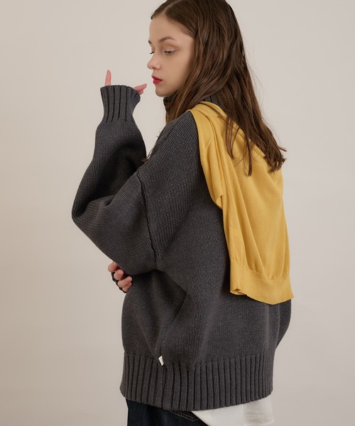 ロゴドライバーズニット（ニット/セーター）｜MUHET（ミュエータ）