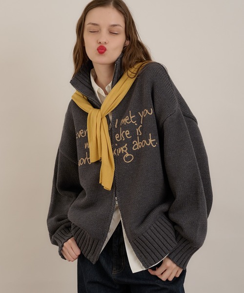 ロゴドライバーズニット（ニット/セーター）｜MUHET（ミュエータ）