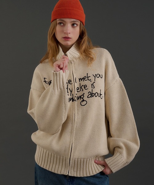 ロゴドライバーズニット（ニット/セーター）｜MUHET（ミュエータ）