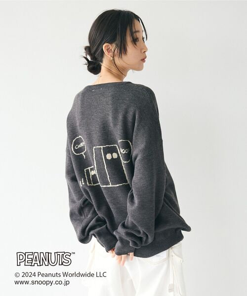 CRAFT STANDARD BOUTIQUE（クラフトスタンダードブティック）の「【PEANUTS】クルーネックニット（ニット/セーター・レディース・マスタード/アイボリー/ブラック・M/XL/L）」の8枚目の写真