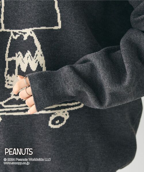 CRAFT STANDARD BOUTIQUE（クラフトスタンダードブティック）の「【PEANUTS】クルーネックニット（ニット/セーター・レディース・マスタード/アイボリー/ブラック・M/XL/L）」の10枚目の写真
