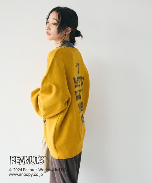 CRAFT STANDARD BOUTIQUE（クラフトスタンダードブティック）の「【PEANUTS】クルーネックニット（ニット/セーター・レディース・マスタード/アイボリー/ブラック・M/XL/L）」の21枚目の写真