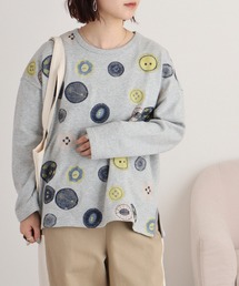 EMAGO ボタン刺繍プルオーバー