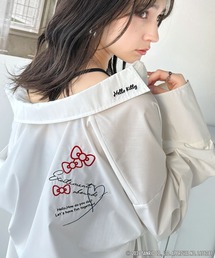 sanrio | 【Sanrio characters/サンリオキャラクターズ】可愛さ100％！ランダム刺繍ストライプシャツ(長袖)(シャツ/ブラウス)