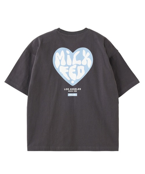 MILKFED.（ミルクフェド）の「HEART LOGO WIDE S/S TEE（Tシャツ/カットソー・レディース・ホワイト/ライトグリーン/チャコール・ONE SIZE）」の2枚目の写真