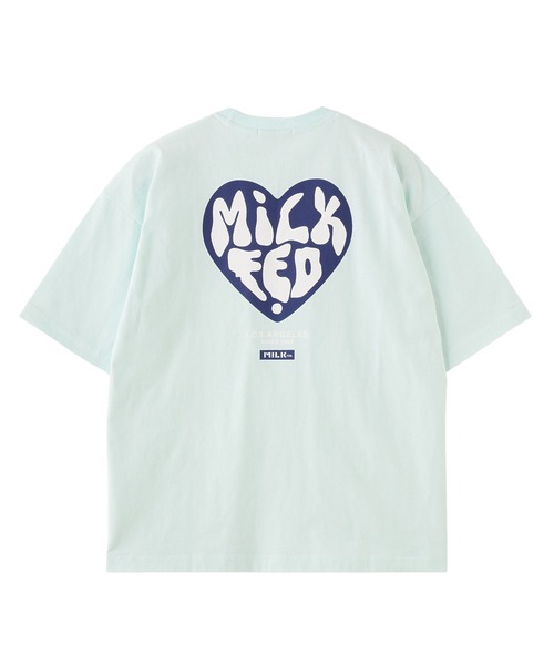 MILKFED.（ミルクフェド）の「HEART LOGO WIDE S/S TEE（Tシャツ/カットソー・レディース・ホワイト/ライトグリーン/チャコール・ONE SIZE）」の3枚目の写真