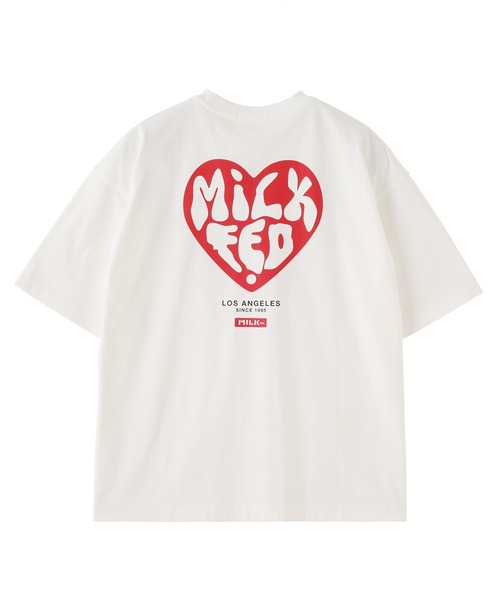MILKFED.（ミルクフェド）の「HEART LOGO WIDE S/S TEE（Tシャツ/カットソー・レディース・ホワイト/ライトグリーン/チャコール・ONE SIZE）」の12枚目の写真