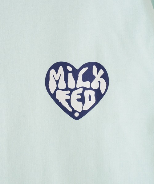 MILKFED.（ミルクフェド）の「HEART LOGO WIDE S/S TEE（Tシャツ/カットソー・レディース・ホワイト/ライトグリーン/チャコール・ONE SIZE）」の4枚目の写真