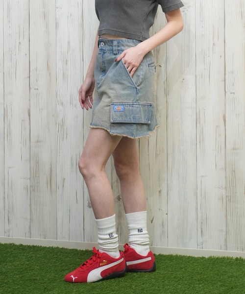 Dickies（ディッキーズ）の「Dickies/ディッキーズ デニムミニスカート 81120300（デニムスカート・レディース・ライトインディゴブルー/インディゴブルー/ダークインディゴブルー・S/M）」の5枚目の写真