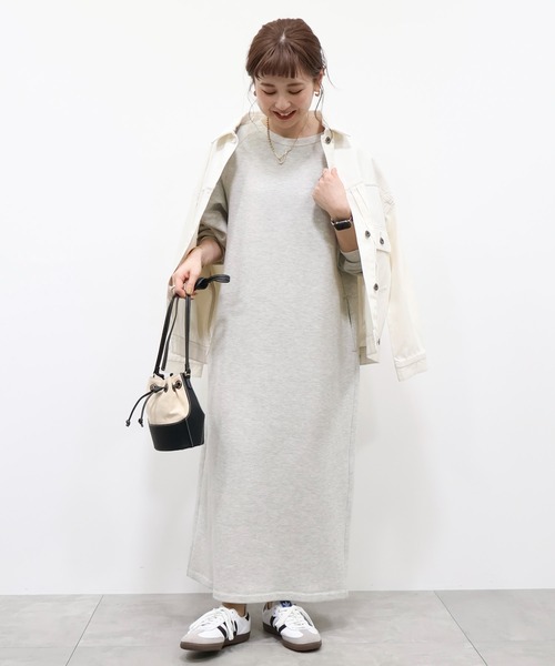 セール】裏起毛ラメスウェットワンピース（ワンピース）｜AMERICAN