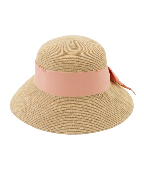 ホワイトハット イエローリボン付き №1418 黄ハット：（横リボン付） | Tomiya hat shop / 兵庫・豊岡