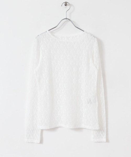 ITEMS URBANRESEARCH（アイテムズ アーバンリサーチ）の「ロングスリーブレーストップス（Tシャツ/カットソー・レディース・ホワイト/ブラック・FREE）」の8枚目の写真