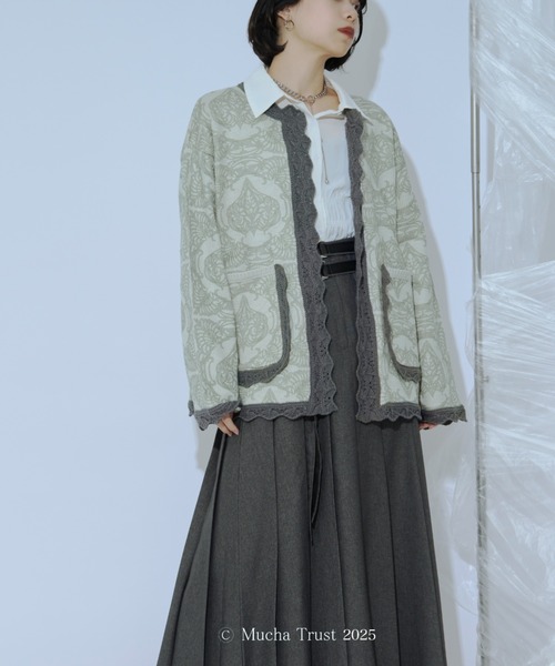 Ezick（エジック）の「【Ezick×MUCHA】ニットカーディガン（カーディガン/ボレロ・レディース・ブルー/グリーン・FREE）」の6枚目の写真