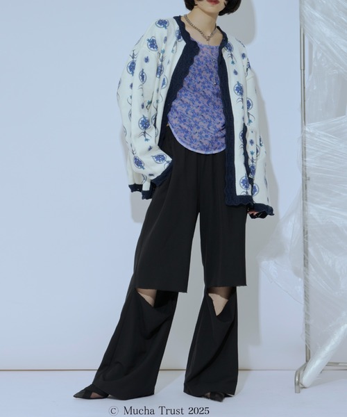 Ezick（エジック）の「【Ezick×MUCHA】ニットカーディガン（カーディガン/ボレロ・レディース・ブルー/グリーン・FREE）」の11枚目の写真