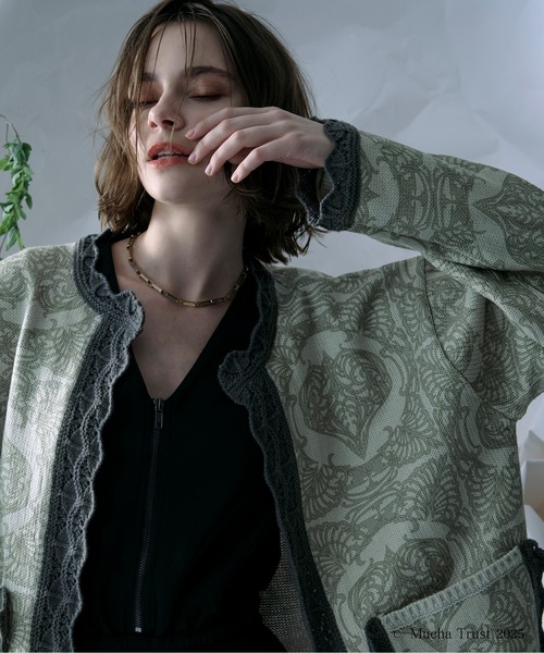 Ezick（エジック）の「【Ezick×MUCHA】ニットカーディガン（カーディガン/ボレロ・レディース・ブルー/グリーン・FREE）」の18枚目の写真