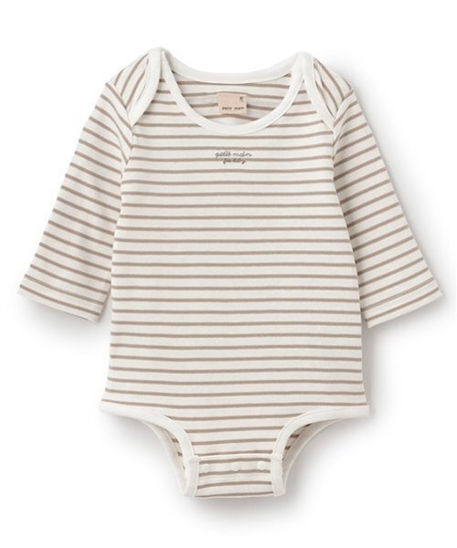 petit main(プティマイン)の「【GOODPRICE】長袖ロンパース(ロンパース・キッズ・ライトグリーン/アイボリー/ブラック/ベージュ/ライトピンク/オフホワイト・80cm/70cm)」の1枚目の写真