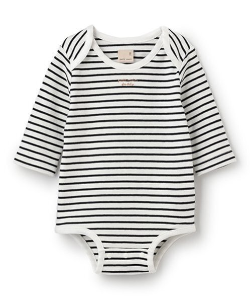 petit main(プティマイン)の「【GOODPRICE】長袖ロンパース(ロンパース・キッズ・ライトグリーン/アイボリー/ブラック/ベージュ/ライトピンク/オフホワイト・80cm/70cm)」の4枚目の写真