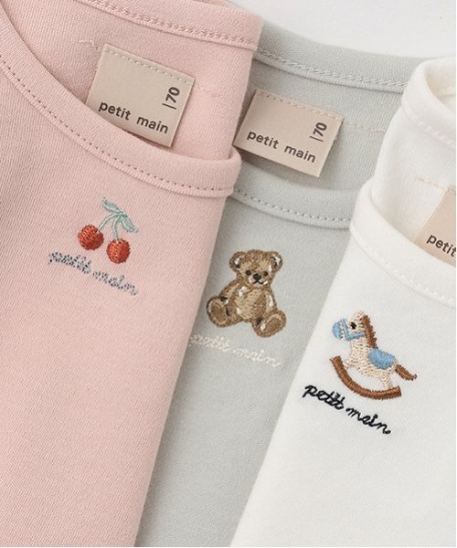 petit main(プティマイン)の「【GOODPRICE】長袖ロンパース(ロンパース・キッズ・ライトグリーン/アイボリー/ブラック/ベージュ/ライトピンク/オフホワイト・80cm/70cm)」の12枚目の写真