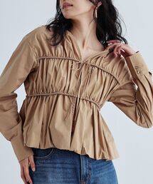 GALLEST | シャーリングブラウス(シャツ/ブラウス)