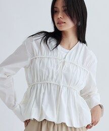GALLEST | シャーリングブラウス(シャツ/ブラウス)
