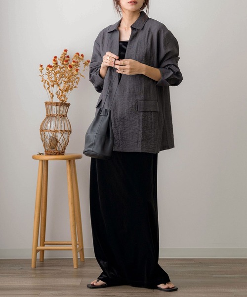 NOAHL(ノアル)の「【NOAHL】襟付きVネックシアーブラウス(シャツ/ブラウス・レディース・アイボリー/ピンク/ブラック・FREE)」の14枚目の写真