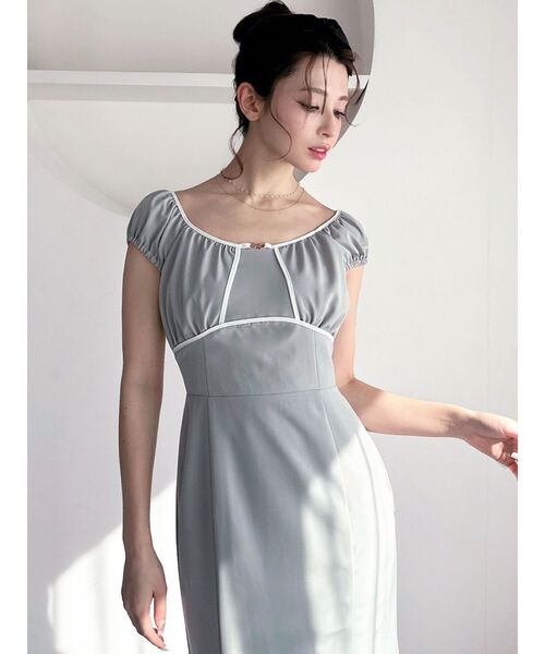 RESEXXY(リゼクシー)の「バイカラーパイピングマーメイドワンピース(ワンピース・レディース・ミント/アイボリー/ブラック・FREE)」の7枚目の写真