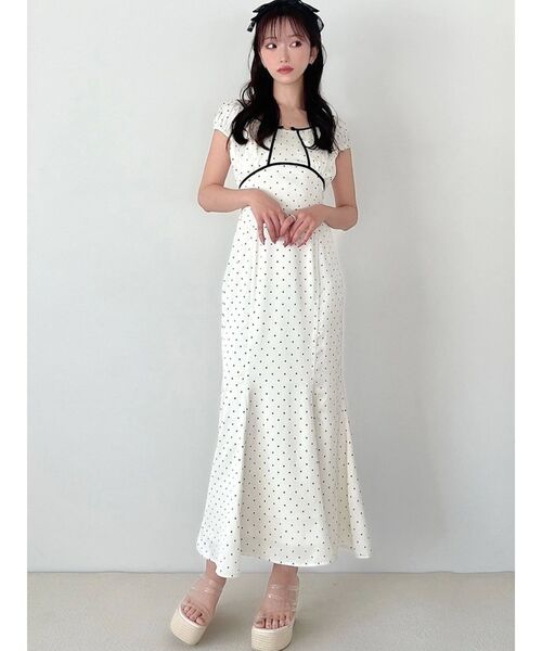 バイカラーパイピングマーメイドワンピース RESEXXY リゼクシー セール】バイカラーパイピングマーメイドワンピース（ワンピース