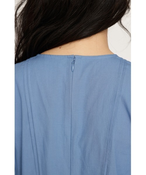 SLY(スライ)の「FRONT RIBBON PUFF SLEEVE OP フロント リボン パフスリーブ ワンピース(ワンピース・レディース・ブルー/ブラック・FREE)」の14枚目の写真