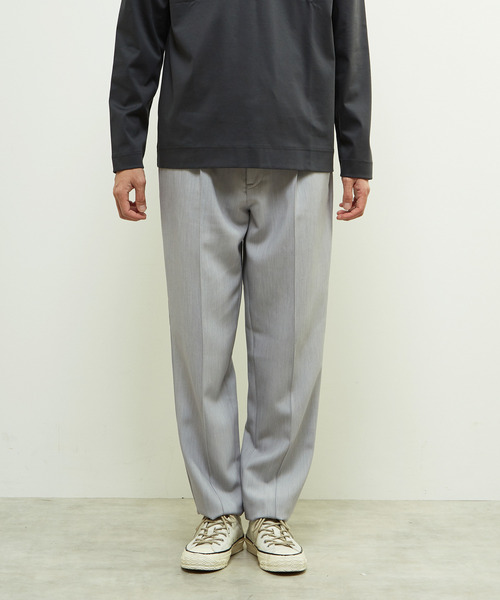 MEN'S MELROSE(メンズメルローズ)の「TRダブルクロスクリースステッチテーパードパンツ(スラックス・メンズ・ブラック/カーキ/ライトグレー・2/3/4)」の4枚目の写真