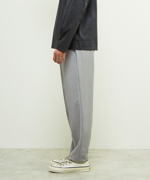 MEN'S MELROSE(メンズメルローズ)の「TRダブルクロスクリースステッチテーパードパンツ(スラックス・メンズ・ブラック/カーキ/ライトグレー・2/3/4)」の5枚目の写真