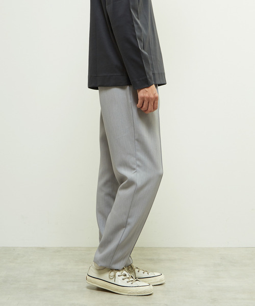 MEN'S MELROSE(メンズメルローズ)の「TRダブルクロスクリースステッチテーパードパンツ(スラックス・メンズ・ブラック/カーキ/ライトグレー・2/3/4)」の7枚目の写真