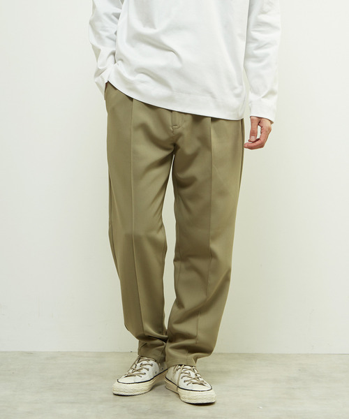 MEN'S MELROSE(メンズメルローズ)の「TRダブルクロスクリースステッチテーパードパンツ(スラックス・メンズ・ブラック/カーキ/ライトグレー・2/3/4)」の21枚目の写真