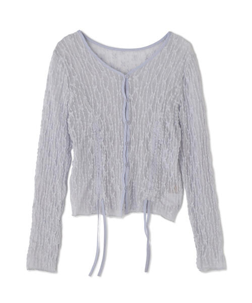 FREE'S MART（フリーズマート）の「◆シアーレースドロストカーディガン（カーディガン/ボレロ・レディース・ブルー/ブラック/ホワイト/ピンク・FREE）」の16枚目の写真