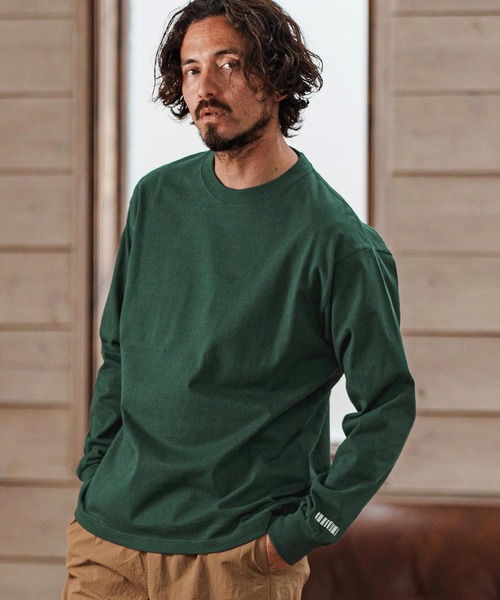 felkod(フィルコッド)の「mlt5090- Dry touch Relax Silhouette Long Sleeve Cut sew カットソー(Tシャツ/カットソー・メンズ・グリーン/ホワイト/ブラック・XL/L/M/S)」の1枚目の写真