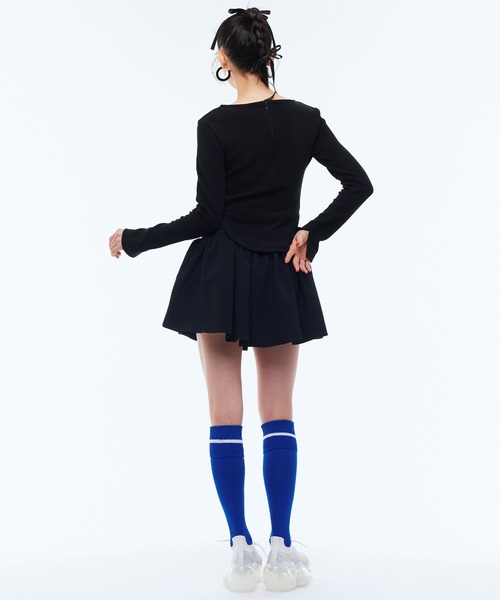 Narcissus（ナルシス）の「ボンディングミニスカート（スカート・レディース・ブラック/グレー・FREE）」の4枚目の写真