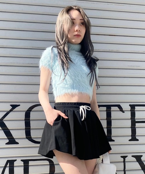 Narcissus（ナルシス）の「ボンディングミニスカート（スカート・レディース・ブラック/グレー・FREE）」の15枚目の写真