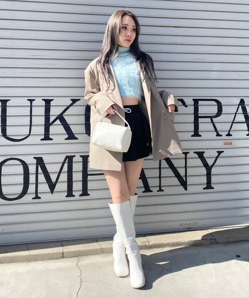 Narcissus（ナルシス）の「ボンディングミニスカート（スカート・レディース・ブラック/グレー・FREE）」の16枚目の写真