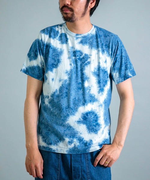 OMNIGOD（オムニゴッド）の「[OMNIGOD mens / オムニゴッド] 30/1天竺 ショートスリーブTシャツ (Indigo)（Tシャツ/カットソー・メンズ・ホワイト系その他/ブルー系その他・2/3/4）」の2枚目の写真