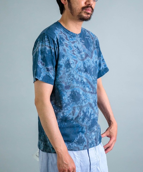 OMNIGOD（オムニゴッド）の「[OMNIGOD mens / オムニゴッド] 30/1天竺 ショートスリーブTシャツ (Indigo)（Tシャツ/カットソー・メンズ・ホワイト系その他/ブルー系その他・2/3/4）」の7枚目の写真