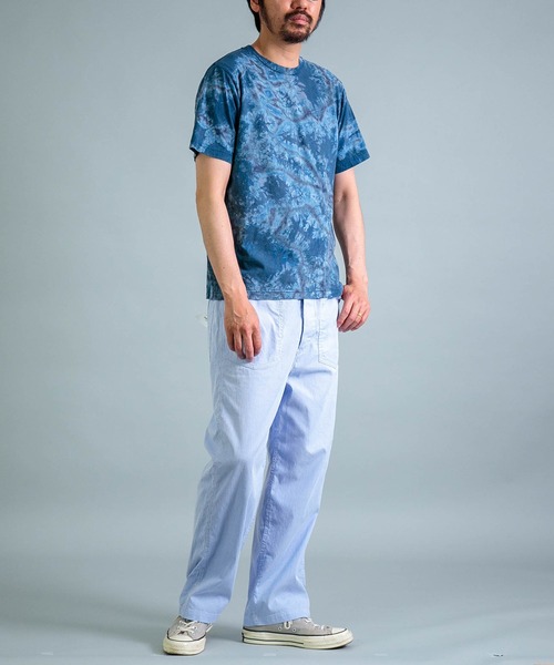 OMNIGOD（オムニゴッド）の「[OMNIGOD mens / オムニゴッド] 30/1天竺 ショートスリーブTシャツ (Indigo)（Tシャツ/カットソー・メンズ・ホワイト系その他/ブルー系その他・2/3/4）」の9枚目の写真