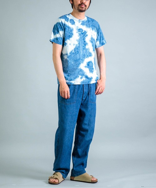 OMNIGOD（オムニゴッド）の「[OMNIGOD mens / オムニゴッド] 30/1天竺 ショートスリーブTシャツ (Indigo)（Tシャツ/カットソー・メンズ・ホワイト系その他/ブルー系その他・2/3/4）」の4枚目の写真