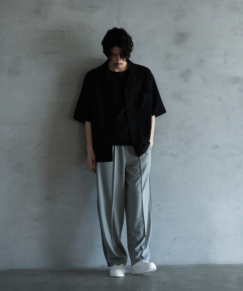 RATTLE TRAP（ラトルトラップ）の「エンブロイダリーシレーオープンカラーシャツ（シャツ/ブラウス・メンズ・ホワイト/サックスブルー/ブラック・M/L/LL）」の15枚目の写真