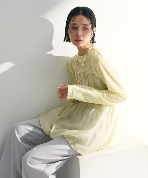 Green Parks(グリーンパークス)の「バルーンキャミビスチェ(キャミソール・レディース・チャコールグレー/ブラック/アイボリー・FREE)」の20枚目の写真