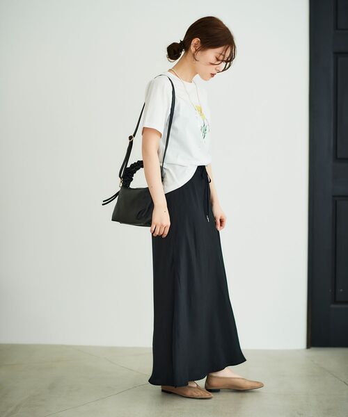 le.coeur blanc（ルクールブラン）の「《一部店舗/WEB限定》MILLELA FIRENZEギャザーハンドルバッグ（ショルダーバッグ・レディース・ブラック/ベージュ・FREE）」の17枚目の写真